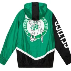 Men Mitchell & Ness Jackets & Outerwear-Undeniable Full Zip Windbreaker Boston Celtics