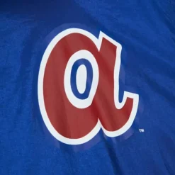 Men Mitchell & Ness Jackets & Outerwear-Undeniable Full Zip Windbreaker Atlanta Braves