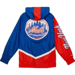 Men Mitchell & Ness Jackets & Outerwear-Undeniable Full Zip Windbreaker New York Mets