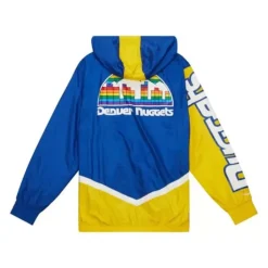 Men Mitchell & Ness Jackets & Outerwear-Undeniable Full Zip Windbreaker Denver Nuggets