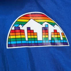 Men Mitchell & Ness Jackets & Outerwear-Undeniable Full Zip Windbreaker Denver Nuggets