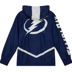 Men Mitchell & Ness Jackets & Outerwear-Undeniable Full Zip Windbreaker Tampa Bay Lightning