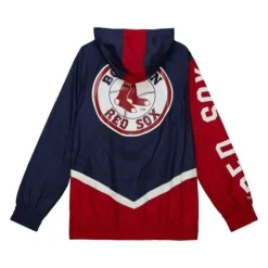 Men Mitchell & Ness Jackets & Outerwear-Undeniable Full Zip Windbreaker Boston Red Sox
