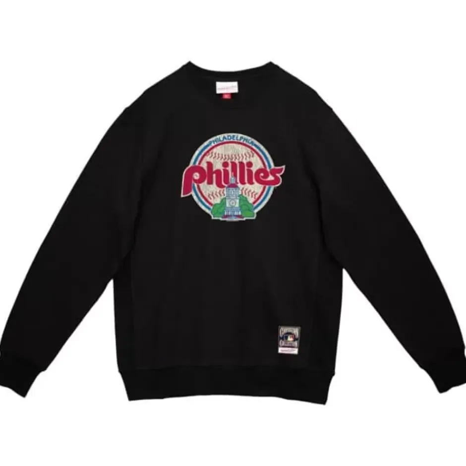Men Mitchell & Ness Hoodies & Sweatshirts-Under The Lights Crew Philadelphia Phillies
