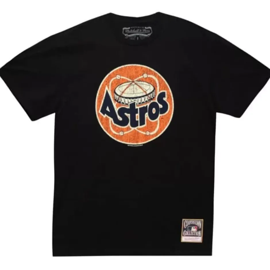Men Mitchell & Ness T-Shirts & Tops-Under The Lights Tee Houston Astros