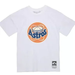 Men Mitchell & Ness T-Shirts & Tops-Under The Lights Tee Houston Astros