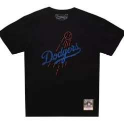 Men Mitchell & Ness T-Shirts & Tops-Under The Lights Tee Los Angeles Dodgers