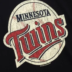 Men Mitchell & Ness T-Shirts & Tops-Under The Lights Tee Minnesota Twins