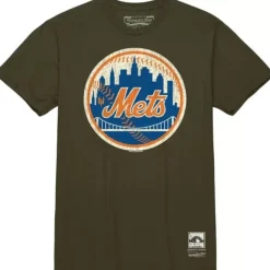 Men Mitchell & Ness T-Shirts & Tops-Under The Lights Tee New York Mets