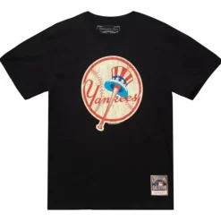 Men Mitchell & Ness T-Shirts & Tops-Under The Lights Tee New York Yankees