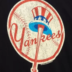 Men Mitchell & Ness T-Shirts & Tops-Under The Lights Tee New York Yankees
