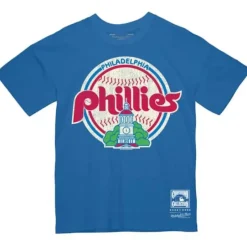 Men Mitchell & Ness T-Shirts & Tops-Under The Lights Tee Philadelphia Phillies