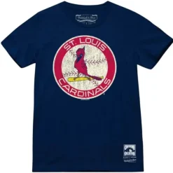 Men Mitchell & Ness T-Shirts & Tops-Under The Lights Tee St. Louis Cardinals