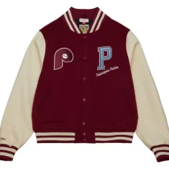 Men Mitchell & Ness Jackets & Outerwear-Unisex Varsity Jacket Philadelphia Phillies