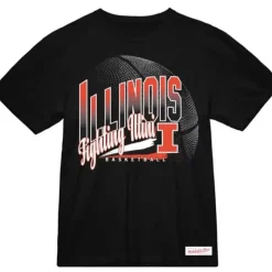 Men Mitchell & Ness T-Shirts & Tops-University Of Illinois U-C Madness Victory Road Tee