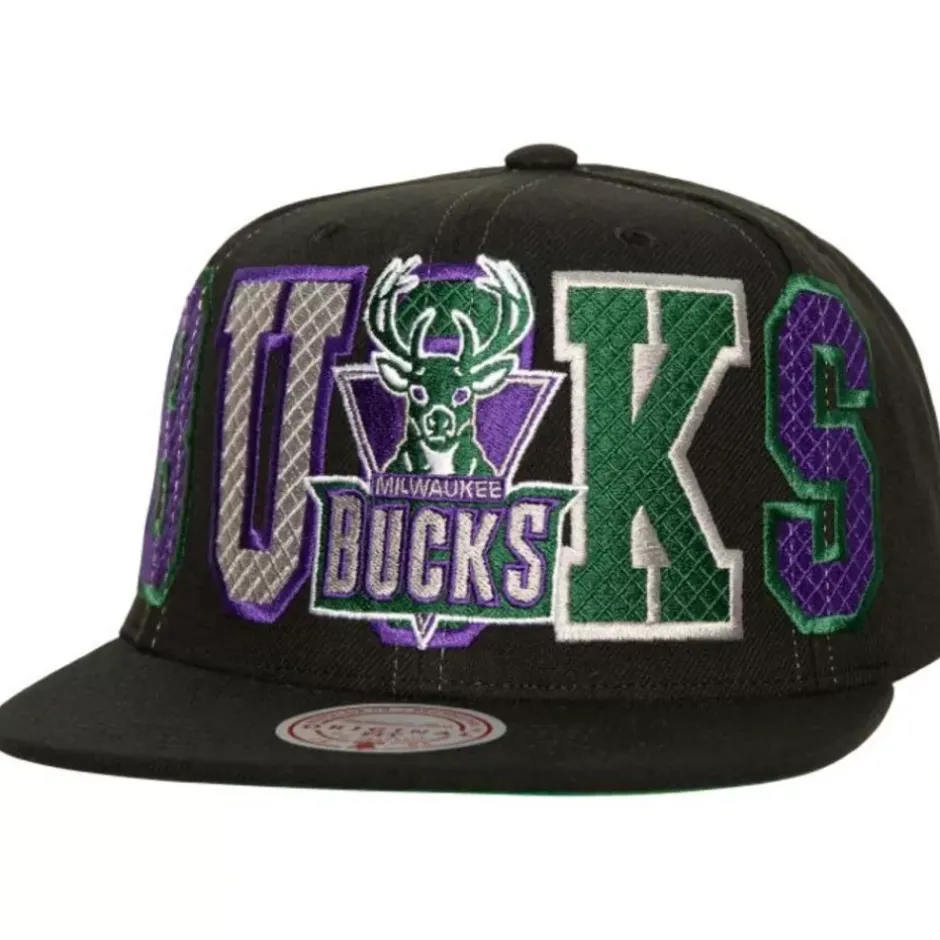 Mitchell & Ness Snapback-Varsity Bust Snapback Hwc Milwaukee Bucks