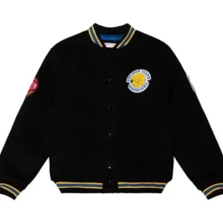 Men Mitchell & Ness Jackets & Outerwear-Varsity Jacket Golden State Warriors