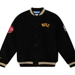 Men Mitchell & Ness Jackets & Outerwear-Varsity Jacket Minneapolis Lakers