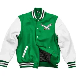 Men Mitchell & Ness Jackets & Outerwear-Varsity Jacket Philadelphia Eagles