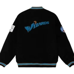 Men Mitchell & Ness Jackets & Outerwear-Varsity Jacket Washington Wizards