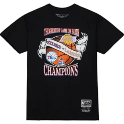 Men Mitchell & Ness T-Shirts & Tops-Victory Road Ss Tee Hwc Finals Sixers Vs Lakers Road