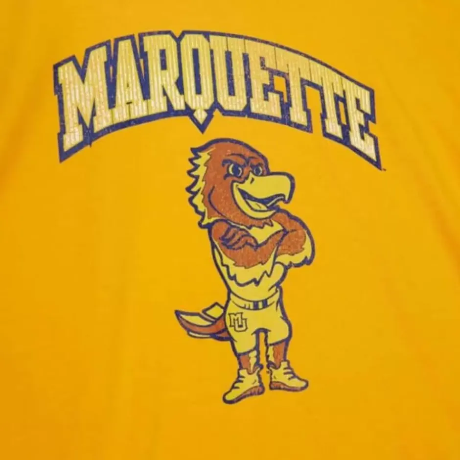 Men Mitchell & Ness T-Shirts & Tops-Vintage Arch Tee Marquette University