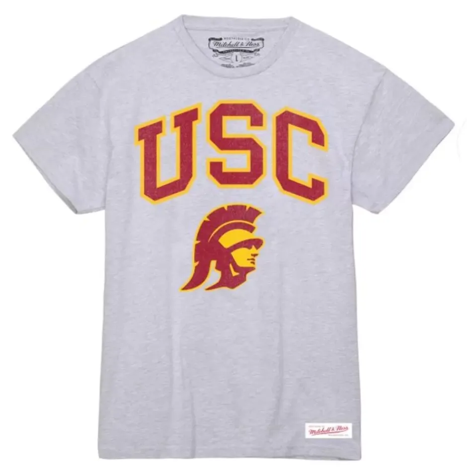 Men Mitchell & Ness T-Shirts & Tops-Vintage Arch Tee Usc
