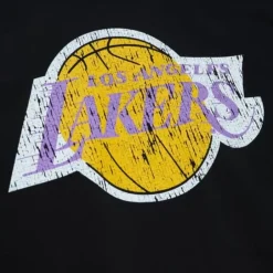 Men Mitchell & Ness Hoodies & Sweatshirts-Vintage Big Logo Crew Los Angeles Lakers