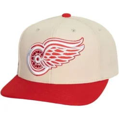 Mitchell & Ness Snapback-Vintage Cream Snapback Detroit Red Wings