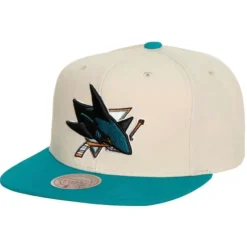 Mitchell & Ness Snapback-Vintage Cream Snapback San Jose Sharks