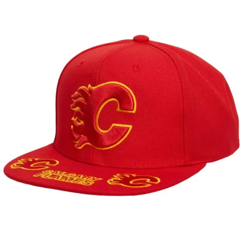 Mitchell & Ness Snapback-Vintage Hat Trick Snapback Calgary Flames