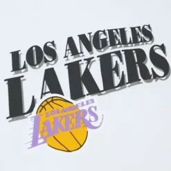Men Mitchell & Ness Hoodies & Sweatshirts-Vintage Line Up Pullover Los Angeles Lakers