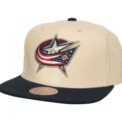 Mitchell & Ness Snapback-Vintage Off-White Snapback Columbus Blue Jackets