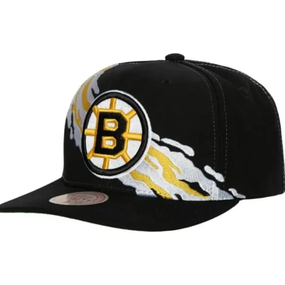 Mitchell & Ness Snapback-Vintage Paintbrush Snapback Boston Bruins