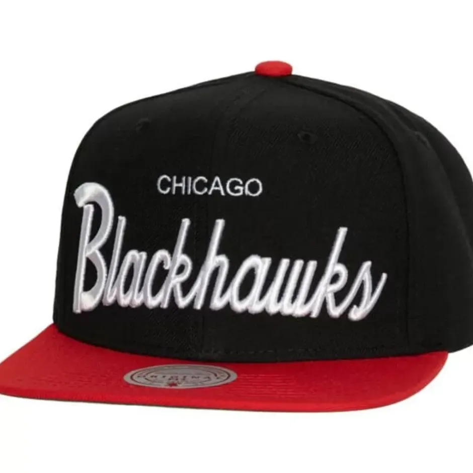 Mitchell & Ness Snapback-Vintage Script Snapback Chicago Blackhawks