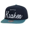 Mitchell & Ness Snapback-Vintage Script Snapback Seattle Kraken