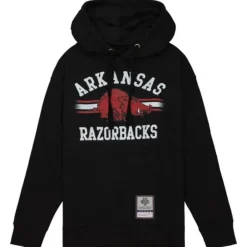Men Mitchell & Ness Hoodies & Sweatshirts-Vintage Stripes Pullover University Of Arkansas