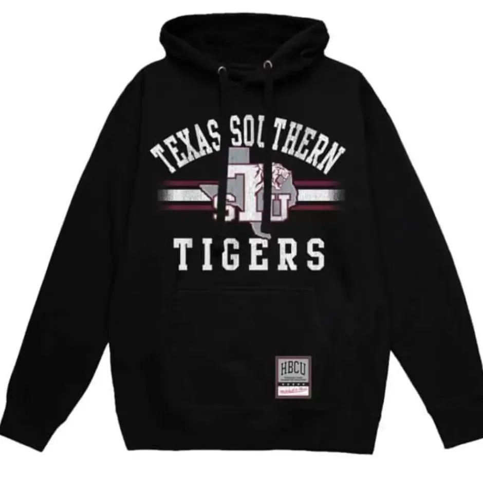 Men Mitchell & Ness Hoodies & Sweatshirts-Vintage Stripes Pullover Texas Southern University