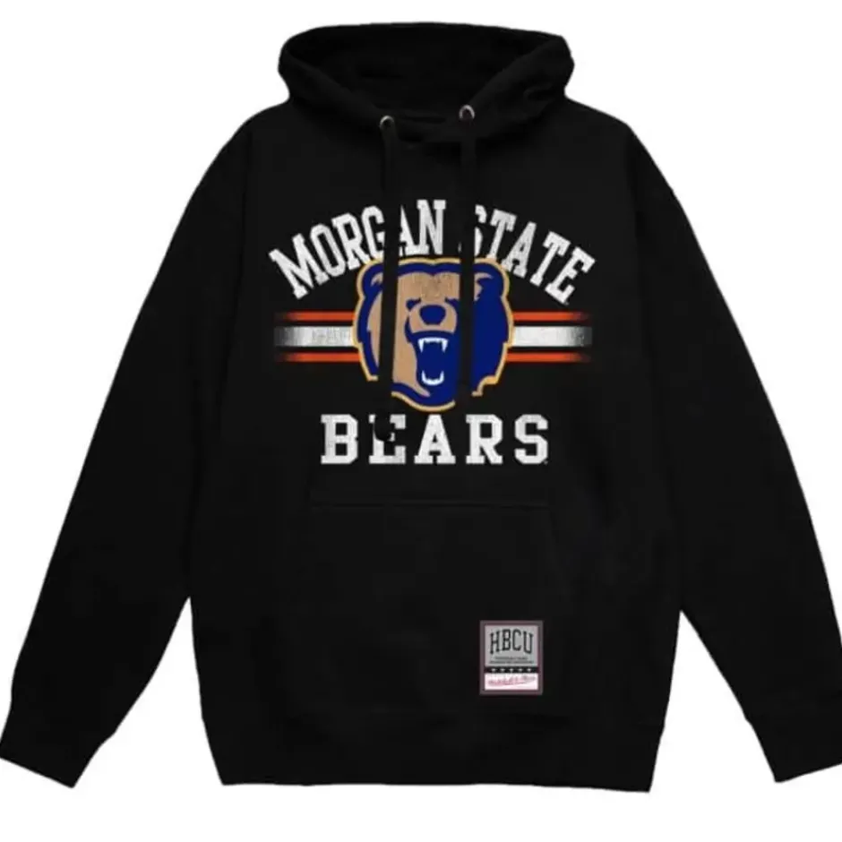 Men Mitchell & Ness Hoodies & Sweatshirts-Vintage Stripes Pullover Morgan State University