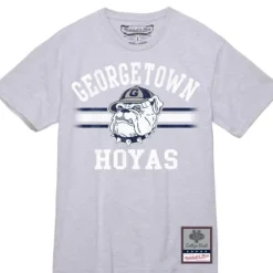 Men Mitchell & Ness T-Shirts & Tops-Vintage Stripes Tee Georgetown University