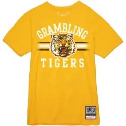Men Mitchell & Ness T-Shirts & Tops-Vintage Stripes Tee Grambling State University