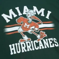 Men Mitchell & Ness T-Shirts & Tops-Vintage Stripes Tee University Of Miami
