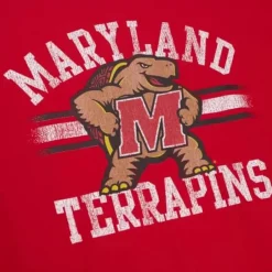 Men Mitchell & Ness T-Shirts & Tops-Vintage Stripes Tee University Of Maryland