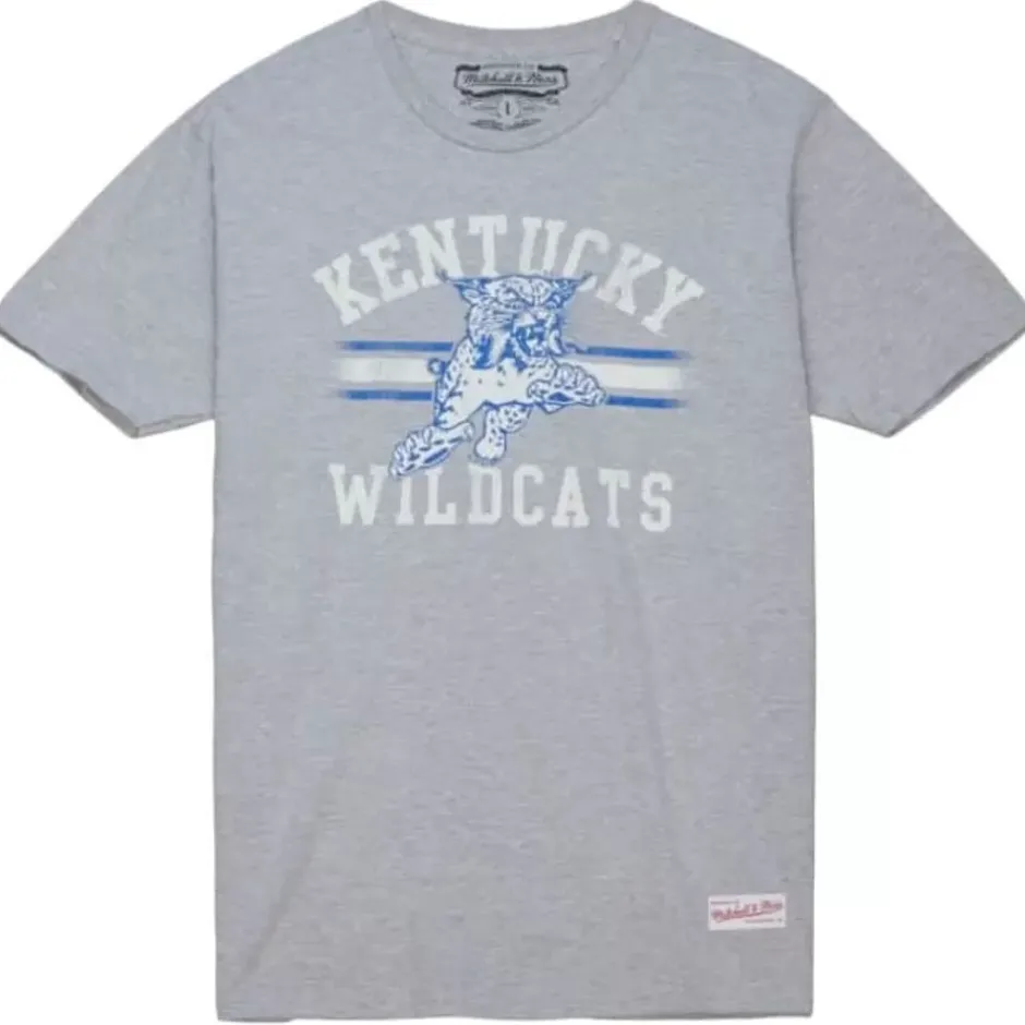 Men Mitchell & Ness T-Shirts & Tops-Vintage Stripes Tee University Of Kentucky