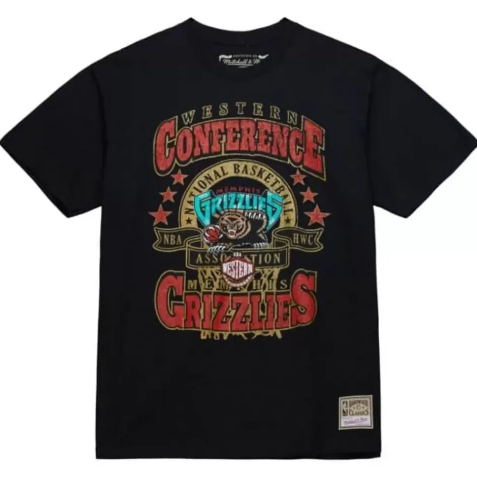Men Mitchell & Ness T-Shirts & Tops-Wcf Tee Memphis Grizzlies