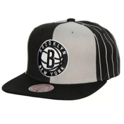 Mitchell & Ness Snapback-What The Pinstripe Snapback Brooklyn Nets