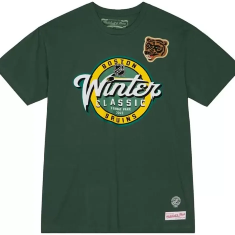 Men Mitchell & Ness T-Shirts & Tops-Winter Classic Lockup Tee Boston Bruins