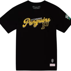 Men Mitchell & Ness T-Shirts & Tops-Winter Classic Lockup Tee Pittsburgh Penguins