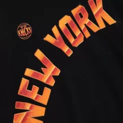 Woman Mitchell & Ness Hoodies & Sweatshirts-Womens Big Face 4.0 Crop Hoodie New York Knicks