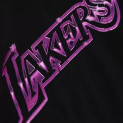 Woman Mitchell & Ness Hoodies & Sweatshirts-Womens Big Face 4.0 Crop Hoodie Los Angeles Lakers